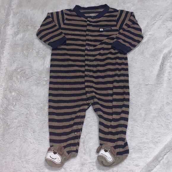 Carter's Other - (2 for $10) Carter’s brown and black Puppy footie